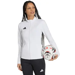 adidas Entrada 26 Track Women's White Full-Zip Sports Sweatshirt JZ6603 Size L