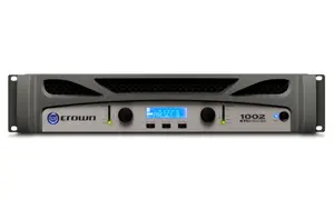 Усилитель мощности Crown XTi 1002, 2.0 канала, черный, с пиковой мощностью 700 Вт на канал и суммарным коэффициентом гармонических искажений 0.5%