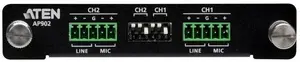 ATEN AP902 2.0 channels Microphone and Line Preamplifier Expansion Card with 36 dB Gain and 20000 Ohm Input Impedance