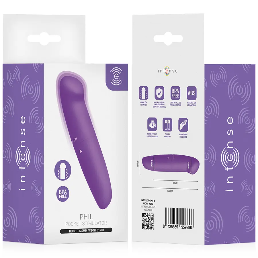 INTENSE Phil G-punkta vibrators Purpura 13 cm Photo 6