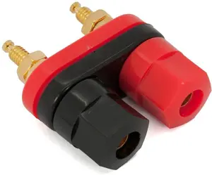 VELLEMAN CO/H2-BAN-FG1 4mm Banana Sockets 45V 2A Two-Piece Gold-Plated 44.6mm Enclosed