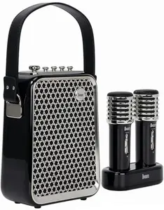 Divoom SongBird-HQ2 black portable Bluetooth speaker with microphones