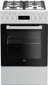 Brīvi stāvoša plīts Beko FSE52321DWD Baltā Gāzes 4 gatavošanas zonas Cepeškrāsns 55 L A klase