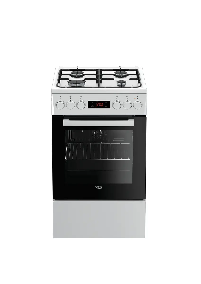 Отдельно стоящая плита Beko FSE52321DWD Газовая Белая Photo 2