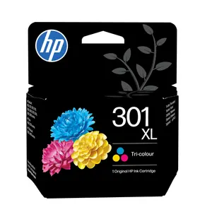 HP 301XL High Yield Tri-color Original Ink Cartridge CH564EE#LS1 with Dye-based Cyan, Magenta, and Yellow Ink for 300 Pages