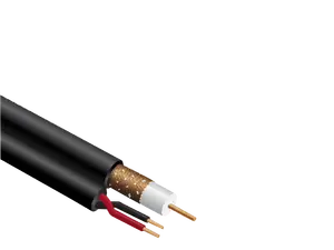 Coaxial cable RG59, CU, 90%, Black PVC, Power Cords 2x0.75 CU, figure 8, 250m drum