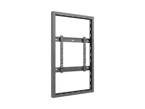 Multibrackets M Pro Series Wall Enclosure for 50 Inch Screens Slim Medium Black Steel Landscape and Portrait VESA 600x400