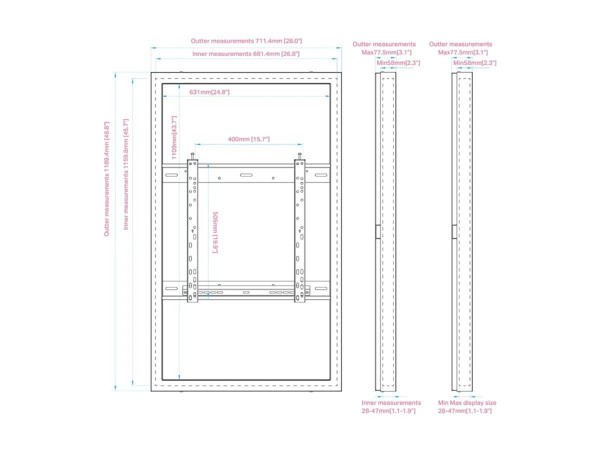 Multibrackets M Pro Series Wall Enclosure for 50" Screen Photo 18