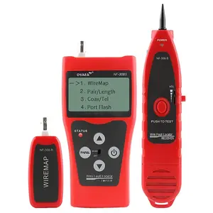W-STAR Cable Tester WSNF308S for UTP RJ45, RJ11, BNC, and USB with LCD screen, tone generator, and 2 km maximum testing range