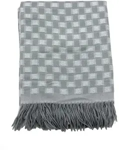 MONROE Monroe PLAID BLANKET CHECKERS GREY