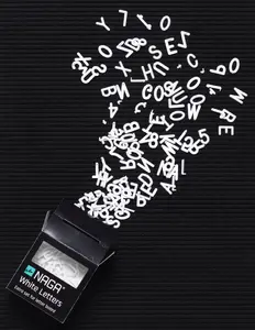 NAGA 23960 Extra set white letters for Letter board 161 pieces