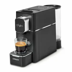 Polti S15B Pilnībā automātisks espresso kafijas aparāts, Melns, 0.85 l ūdens tvertnes tilpums, Kafijas paliktņi, Pogas vadība