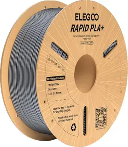 Elegoo RAPID PLA+ 1.75 mm Silver 3D Printer Filament 1 kg