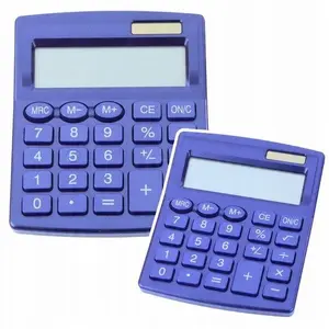 Kalkulator Lean Kalkulator Biurowy Szkolny Klasyczny 8-Cyfrowy LCD Solar Granatowy LEAN