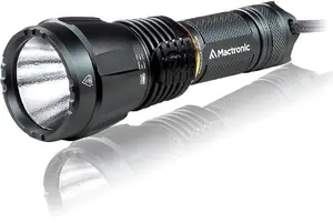 Handheld flashlight Mactronic Blitz K3 3000lm rechargeable with battery AC adapter wrist strap and carrying case