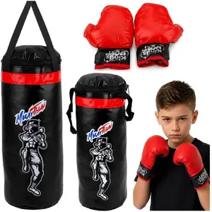 LEANToys 31700 Bērnu boksa maiss treniņu komplekts ar Muay Thai cimdiem