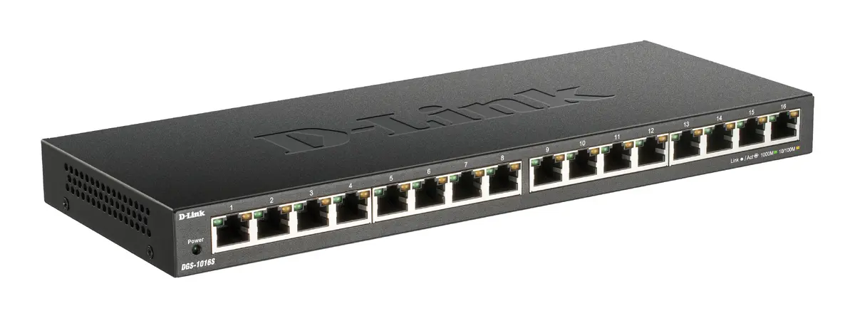 D-Link DGS-1016S nevadāms gigabitu Ethernet komutators