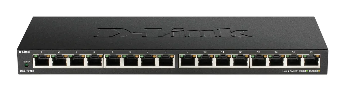 D-Link DGS-1016S 16 portu gigabitu Ethernet komutators Photo 2