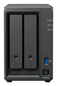Synology DiskStation DS725NEO+ Compact NAS Server with AMD Ryzen Embedded R1600 Processor and 4 GB DDR4 RAM running DSM