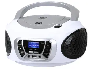 Trevi CMP 510 DAB Portable Stereo CD Player and Digital Radio Receiver with DAB+ FM MP3 Playback USB Input and Remote Control White