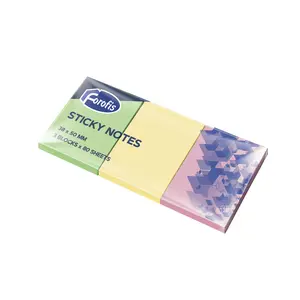 Sticky Notes Set Forofis Neon Colors 3 Pads 80 Sheets 38x50mm
