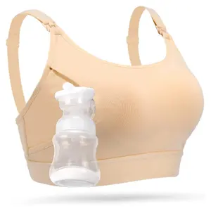 Momcozy YN08 Hands-Free Pumping Bra Size L Beige
