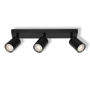 Directional spotlight Ledvance 3xGU10 black steel ceiling luminaire for indoor lighting IP20 220-240V