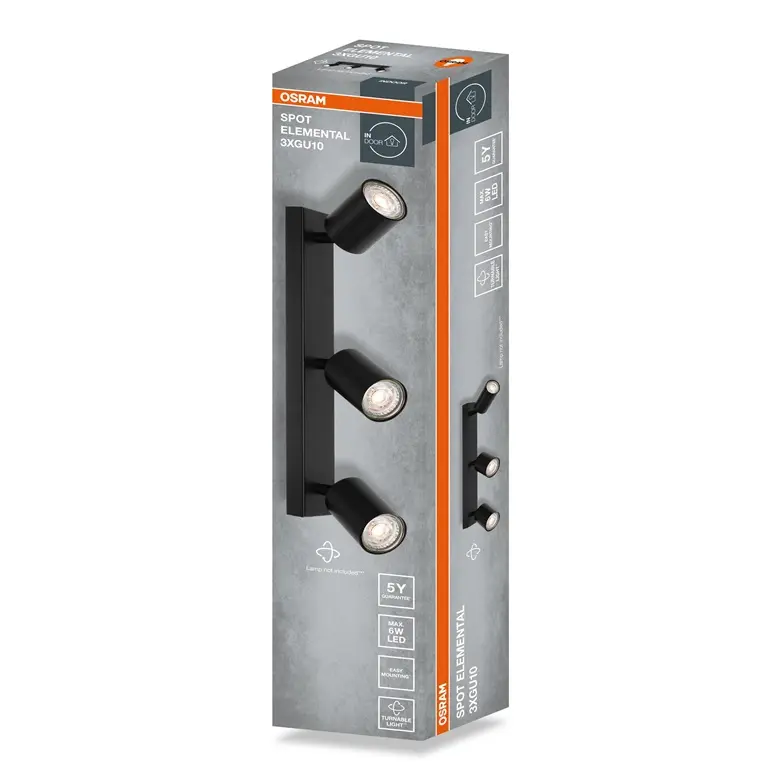 Ledvance Directional Spotlight 3xGU10 Black Photo 3