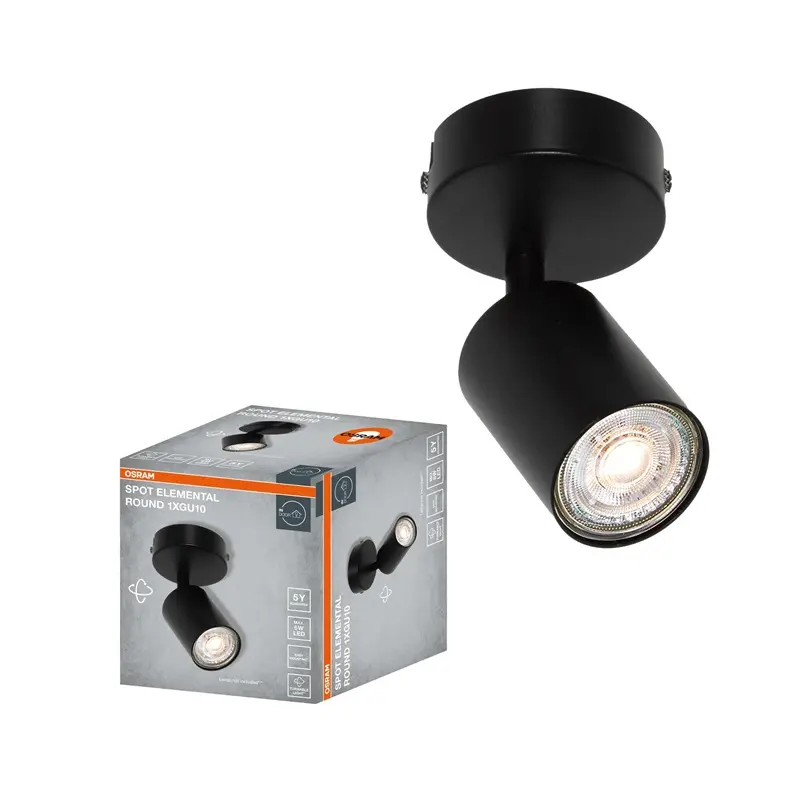 Ledvance Osram GU10 Spotlight - Black Steel Ceiling Fixture Photo 3