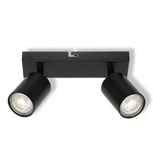 Osram Directional Spotlight 2xGU10 Black Steel Ceiling Fixture