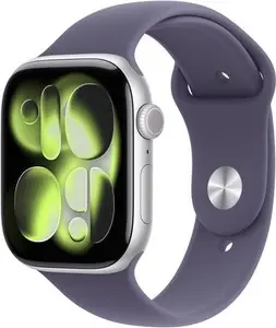 Apple Watch Series 11 Smartwatch 46mm Silver Aluminium Case Purple Fog Sport Band M/L GPS OLED watchOS 26 64GB