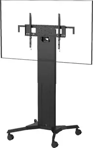 Vision VFM-F50T TV Cabinet and Entertainment Center in Black with 130 kg Capacity for Screens up to 90 Inches