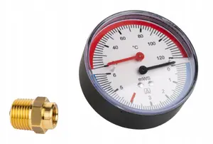 Afriso Termomanometrs TH80 0-0.6 bar G 1/2 aksiāls 20-120 °C