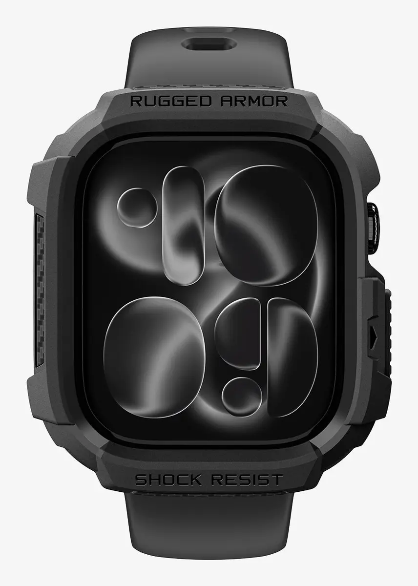 Spigen Rugged Armor Case for Apple Watch 46 mm Black Photo 2