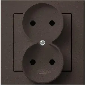 Ospel GP-2R/40 Brown Socket Outlet 16 A IP20 84x90x45 mm