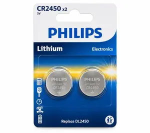 Philips CR2450 litija monētu baterija 2 gab.