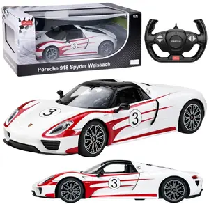 Rastar RC Porsche 918 Spyder Performance Vadāma Automašīna Baltā Krāsā Mērogā 1:14