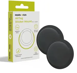 MOBILE ORIGIN MO-ATS-BLK Uzlīmējams stiprinājums Melns Silikons 43x43x9 mm 2 gab