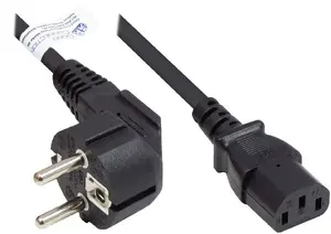 Schneider Electric P0130-S010 Strāvas kabelis melns 1 m CEE7/7 IEC C13 H05VV-F 250 V