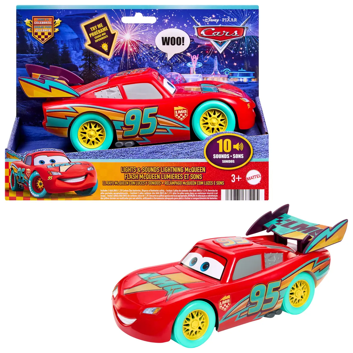 MATTEL Race to Celebrate Lights & Sounds Lightning McQueen Rotaļlieta Photo 2