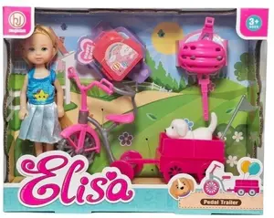 Swede Doll with Bicycle and Accessories