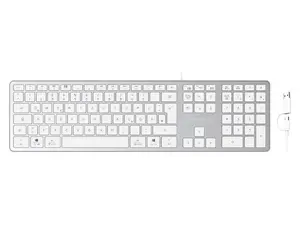 Conceptronic KAYNE02WDE USB Slim Wired Keyboard Full-size QWERTZ German White