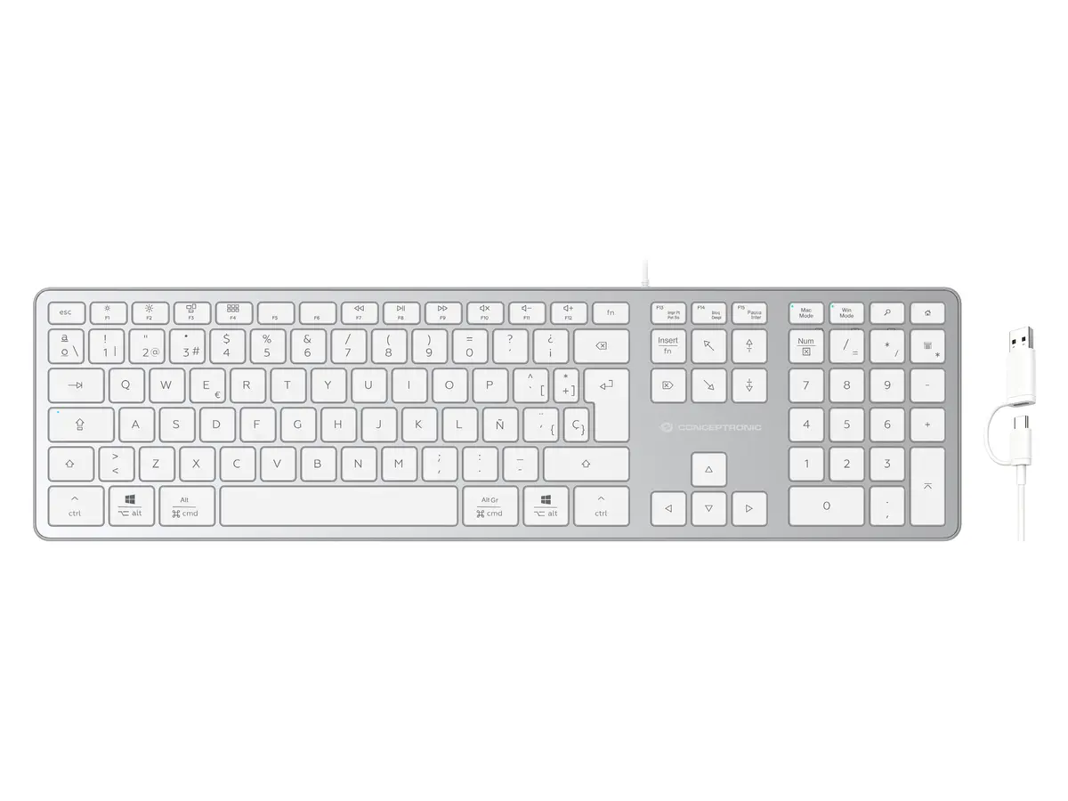 Conceptronic KAYNE02WES Plāna vadu tastatūra USB