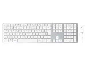 Conceptronic KAYNE02WPT Wired USB Slim Keyboard Full-size QWERTY Portuguese White