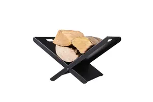 Nordflam Vigo Steel Firewood Bag Black 53.2 x 33 x 31.5 cm 6.1 kg