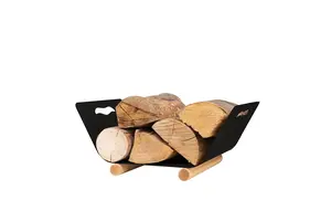 Nordflam Grenada Black Firewood Bag Steel 44.2x35x24 cm 4.6 kg