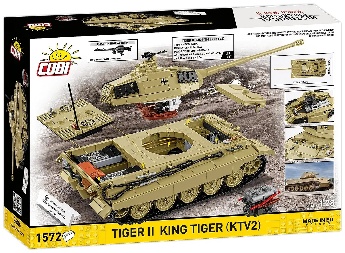 Cobi tanks Tiger II King Tiger 1572 detaļas Photo 12
