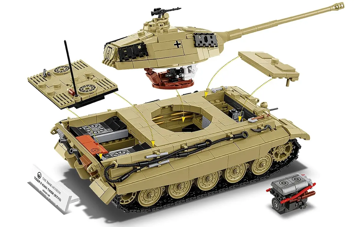 Cobi tanks Tiger II King Tiger 1572 detaļas Photo 18