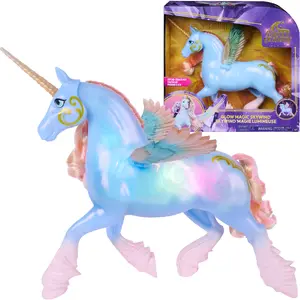 Spinmaster Glow Magic Skywind Interactive Unicorn Toy with Lights and Sounds Multicolour