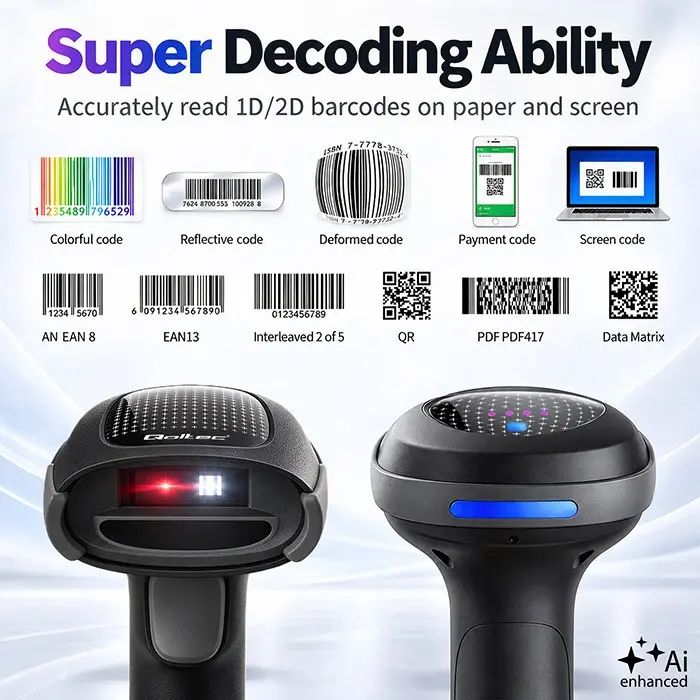 Qoltec 1D 2D Barcode Reader 52751 Photo 6
